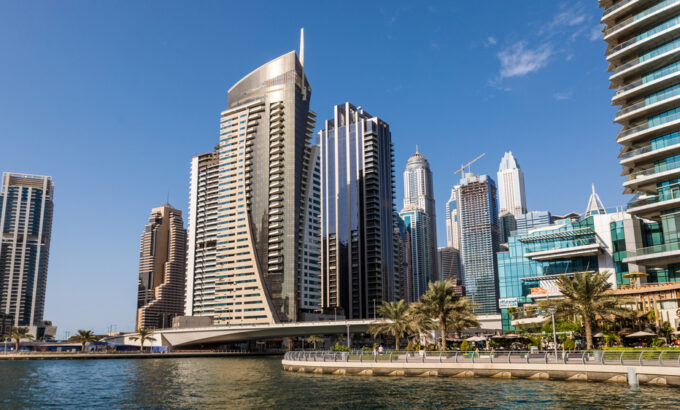 Panorama of the luxury center of Dubai,Dubai,United Arab Emirates